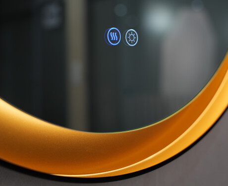 Kerek tükör fémkeretben LED világítással #5