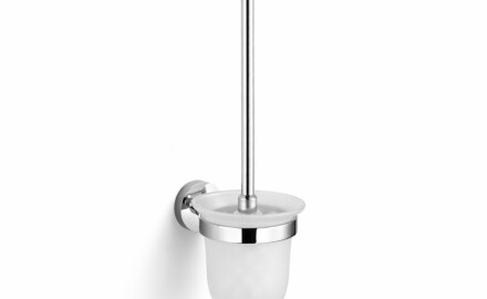 CLASSIC – Függesztett WC-kefe / matt üveg / króm