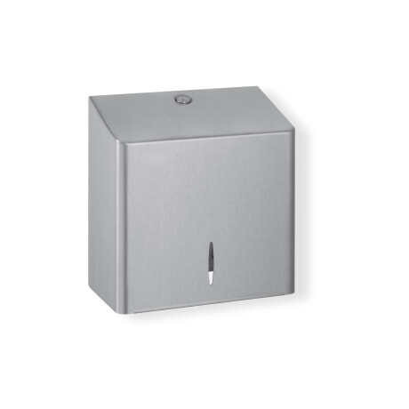 Négyszögletes WC-papír-tartó, max. Ø19 cm-es tekercshez, R10 sorozat / csiszolt rozsdamentes acél #1