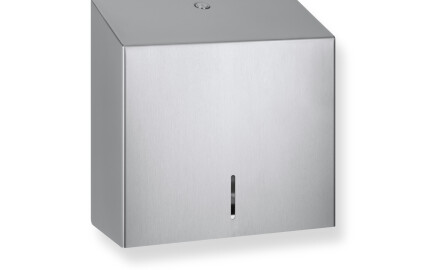 Négyszögletes adagoló tekercsben lévő WC-papírhoz, max. Ø19 cm, R1 sorozat / csiszolt acél