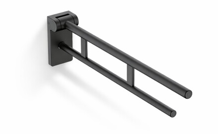 PREMIUM billenő korlát fogyatékkal élők számára, Ø32 – 80 cm / rozsdamentes acél, matt fekete