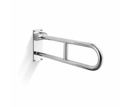 Támogató korlát fogyatékkal élők számára, Ø32, íves, billenő, STANDARD – 60 cm / csiszolt rozsdamentes acél
