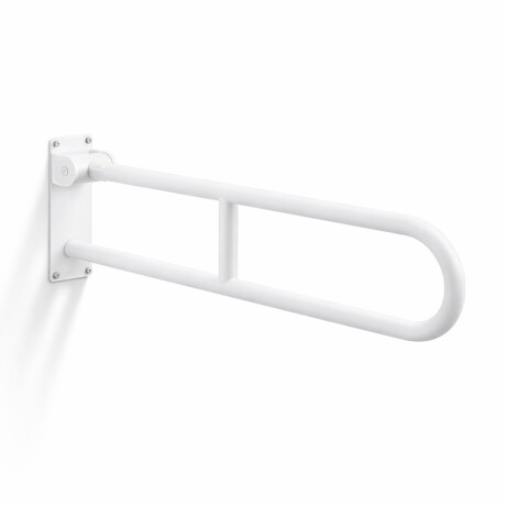 Támogató korlát fogyatékkal élők számára, Ø32, íves, billenő, STANDARD – 80 cm / rozsdamentes acél, matt fehér #1