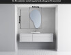 LED Fürdőszobai Tükör Irreguláris Formával S221 #4