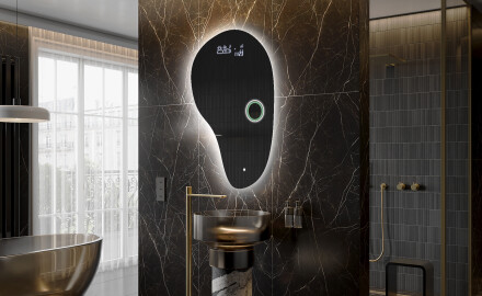 LED Fürdőszobai Tükör Irreguláris Formával S221