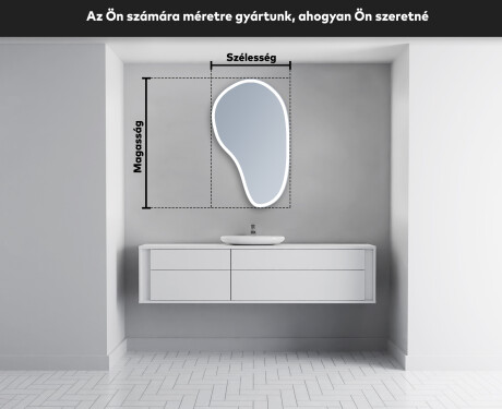 LED Fürdőszobai Tükör Irreguláris Formával S222 #5