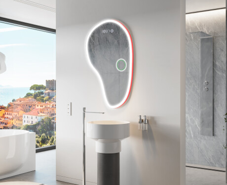 LED Fürdőszobai Tükör Irreguláris Formával S222 #9