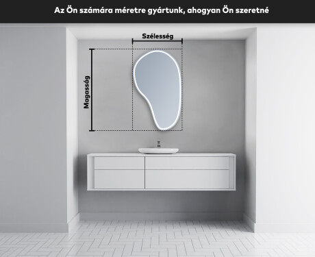 LED Fürdőszobai Tükör Irreguláris Formával S223 #5