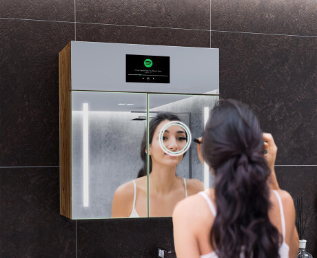 Smart Kisszekrény Tükörrel És Led Megvilágítással - L02 Sarah 66,5 x 72cm #8