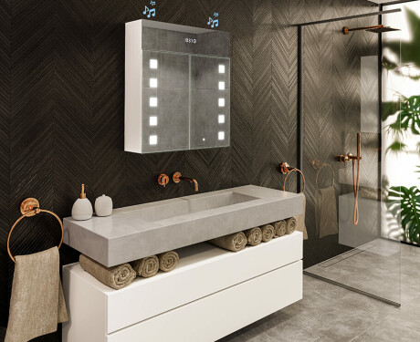 Kisszekrény Tükörrel És Led Megvilágítással - L03 Emily 66,5 x 72cm #10