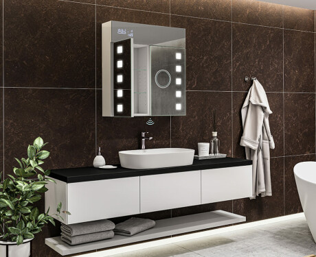 Kisszekrény Tükörrel És Led Megvilágítással - L03 Emily 66,5 x 72cm #11