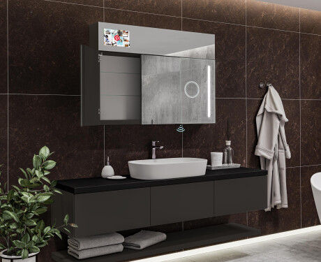 Smart Kisszekrény Tükörrel És Led Megvilágítással - L02 Sarah 100 x 72cm #11