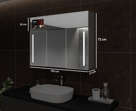 Smart Kisszekrény Tükörrel És Led Megvilágítással - L02 Sarah 100 x 72cm #3