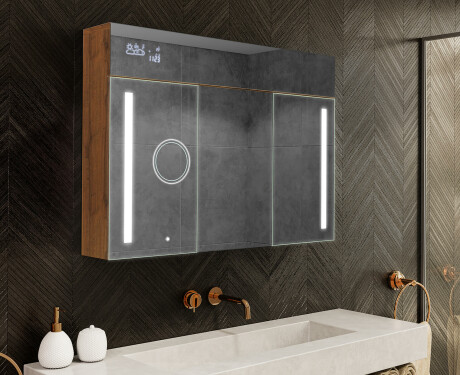 Kisszekrény Tükörrel És Led Megvilágítással - L03 Emily 100 x 72cm