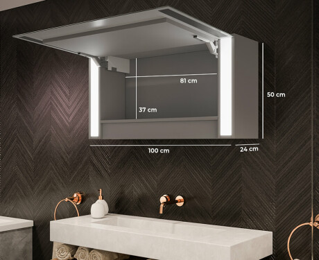 Kisszekrény Tükörrel És Led Megvilágítással Sofia 100 x 50cm #2