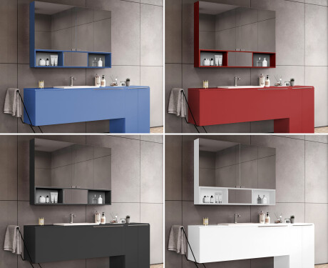 Emma Fürdőszobaszekrény Led Világítással - Kétajtós 100 x 72cm #4