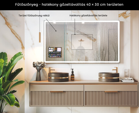 Lekerekített Modern LED Tükör iPad Displine L141 kerettel #7