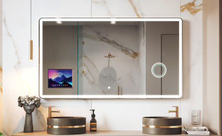 Lekerekített Modern LED Tükör iPad Displine L141 kerettel