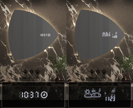 LED Fürdőszobai Tükör Irreguláris Formával T221 #7