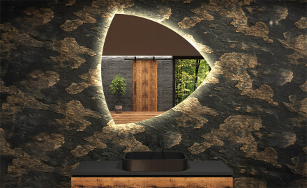 LED Fürdőszobai Tükör Irreguláris Formával T221