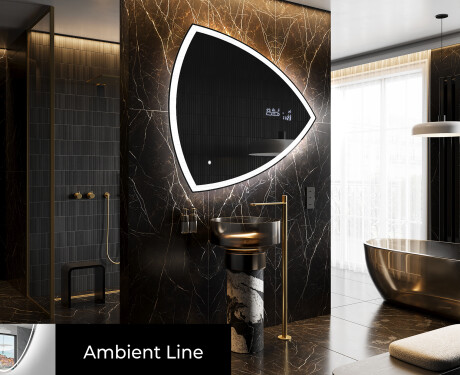 LED Fürdőszobai Tükör Irreguláris Formával T222