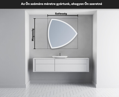 Fali akasztós tükör LED világítással T222 #3