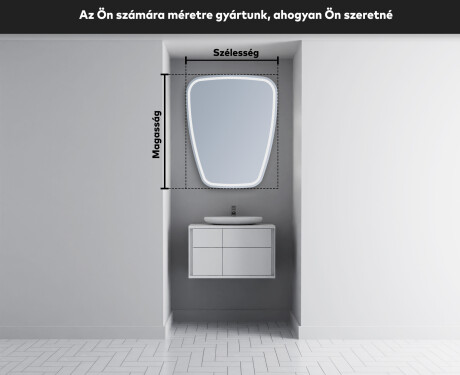 Aszimmetrikus tükör LED világítással Z223 #3