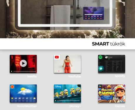 Fürdőszoba Tükör Világítással LED L143 #3