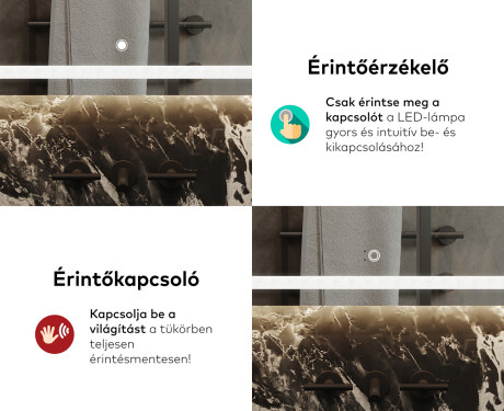 Fürdőszoba Tükör Világítással LED L143 #9