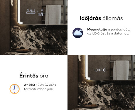 Fürdőszoba Tükör Világítással LED L144 #7